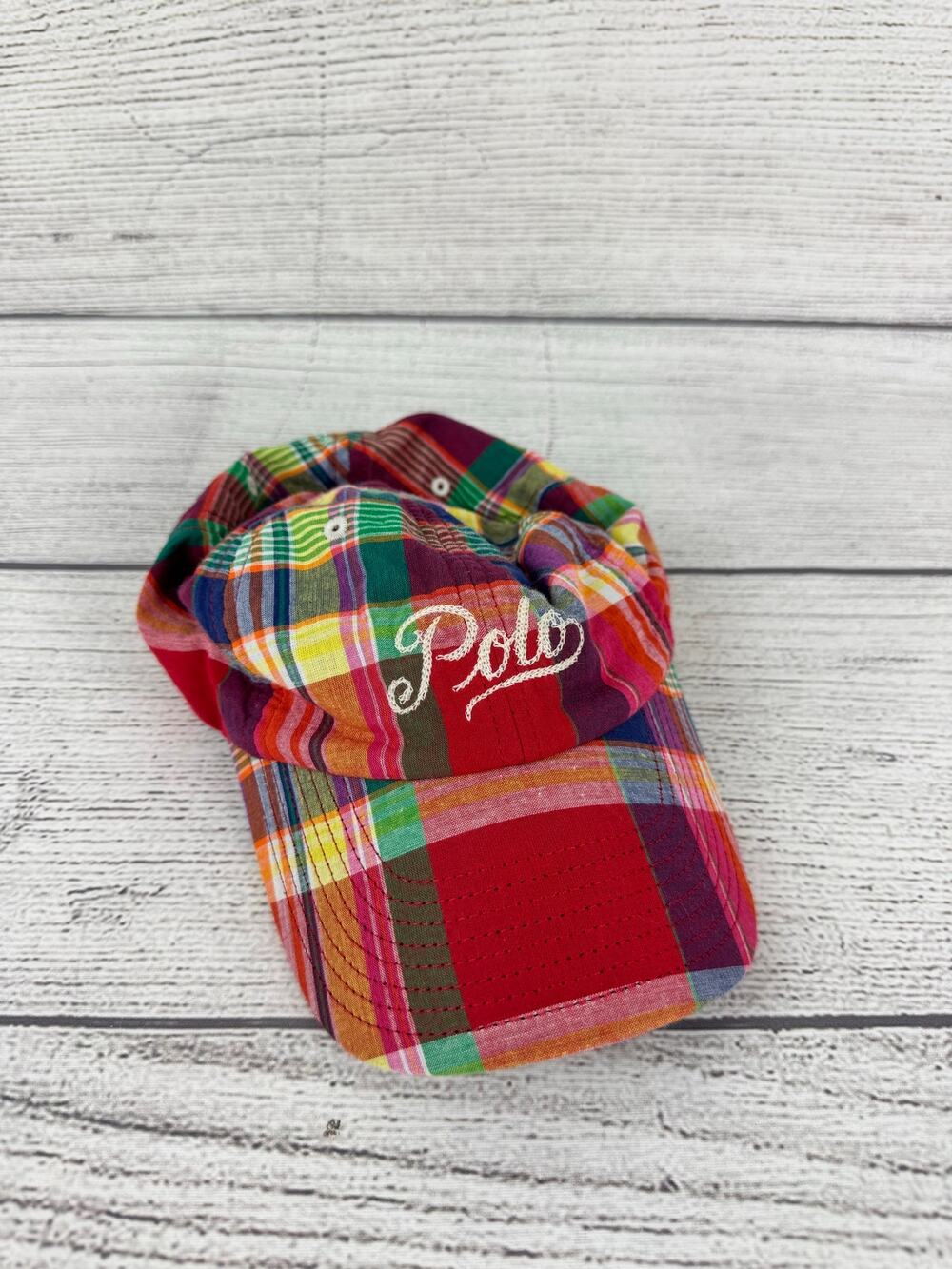 Polo Ralph Lauren Women's Colorful Plaid Embroidered Hat
